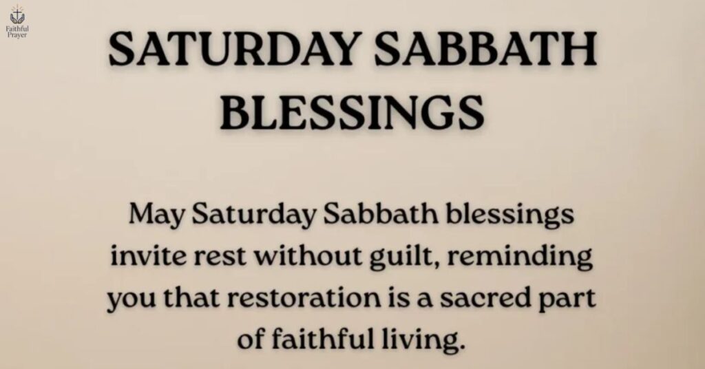 Sabbath Blessings and Prayers